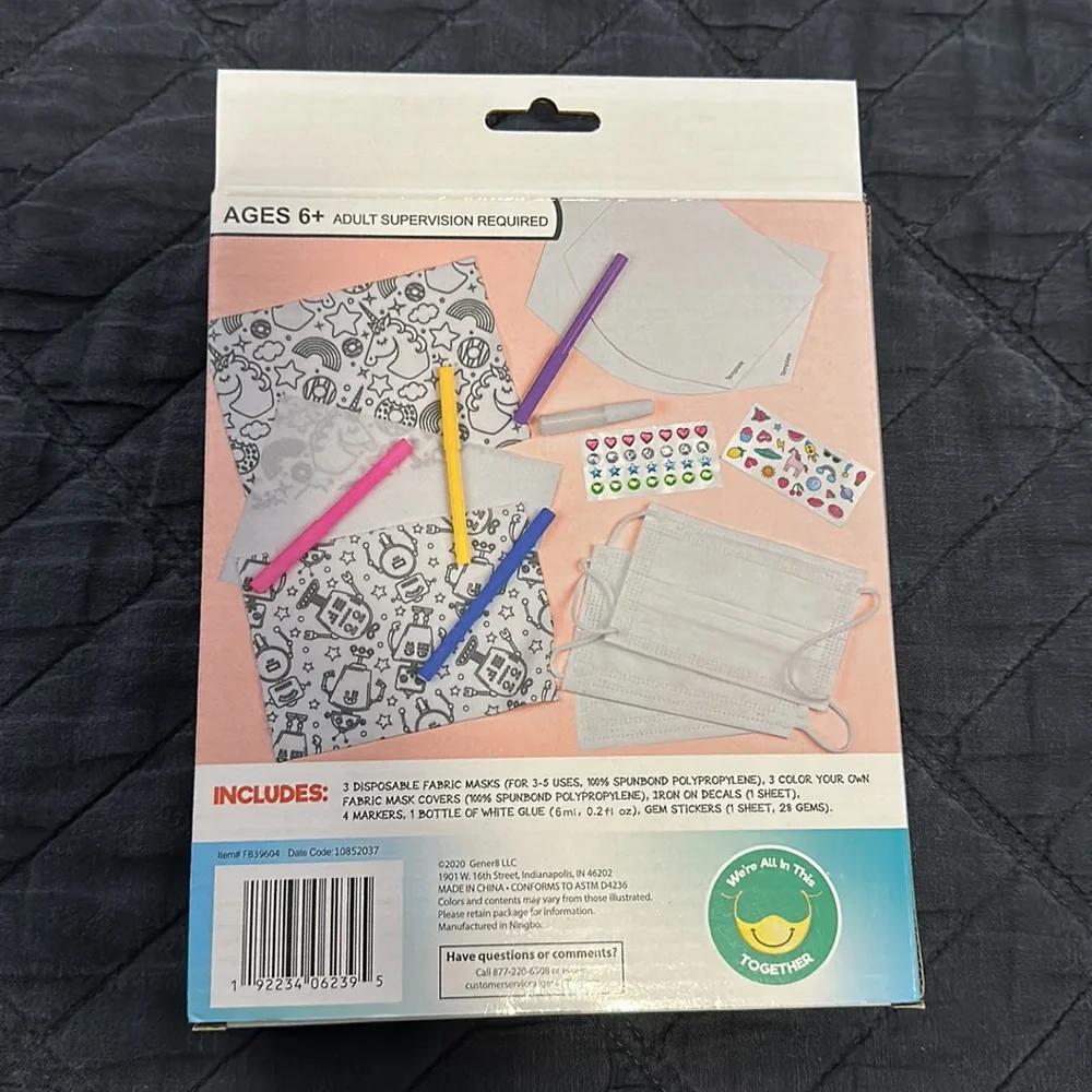 NWT Color Your Own Face Masks